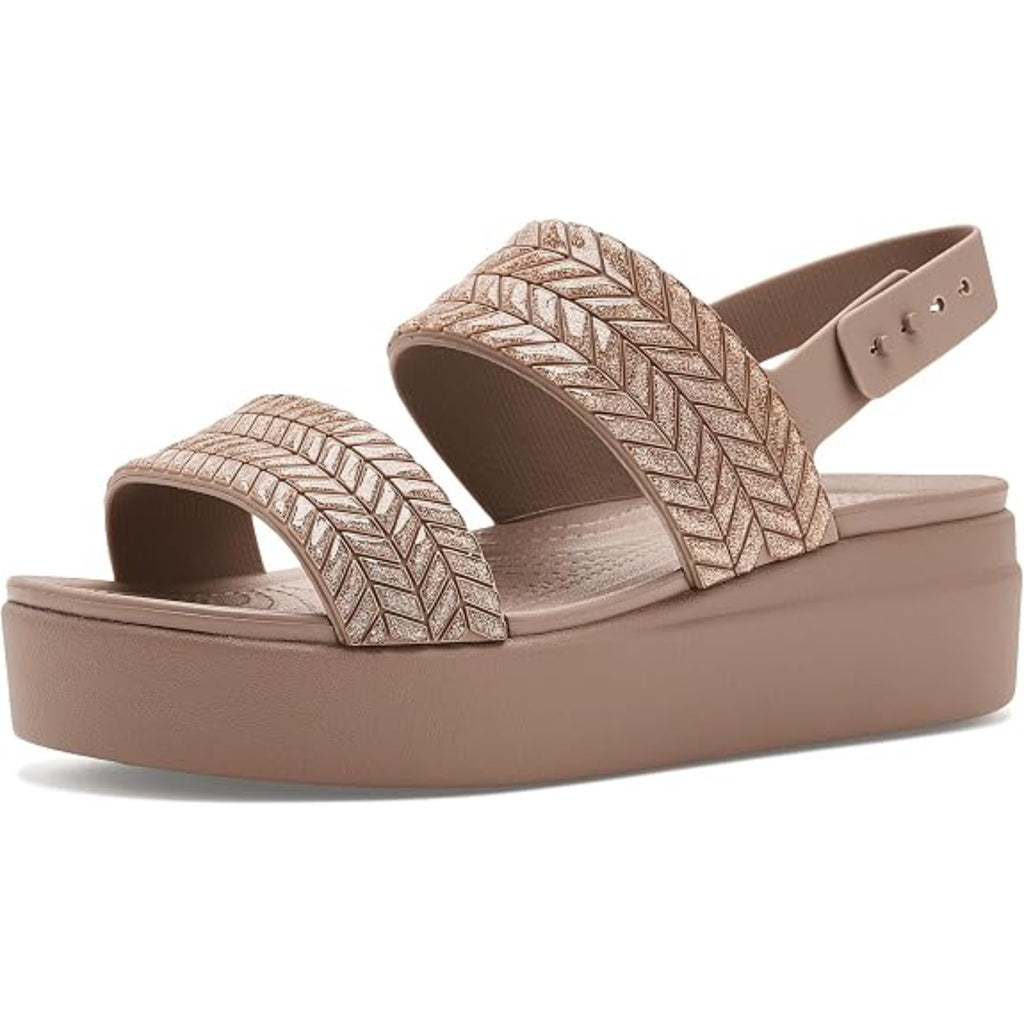 Women's Brooklyn Low Wedge Sandals (Latte Sparkle)