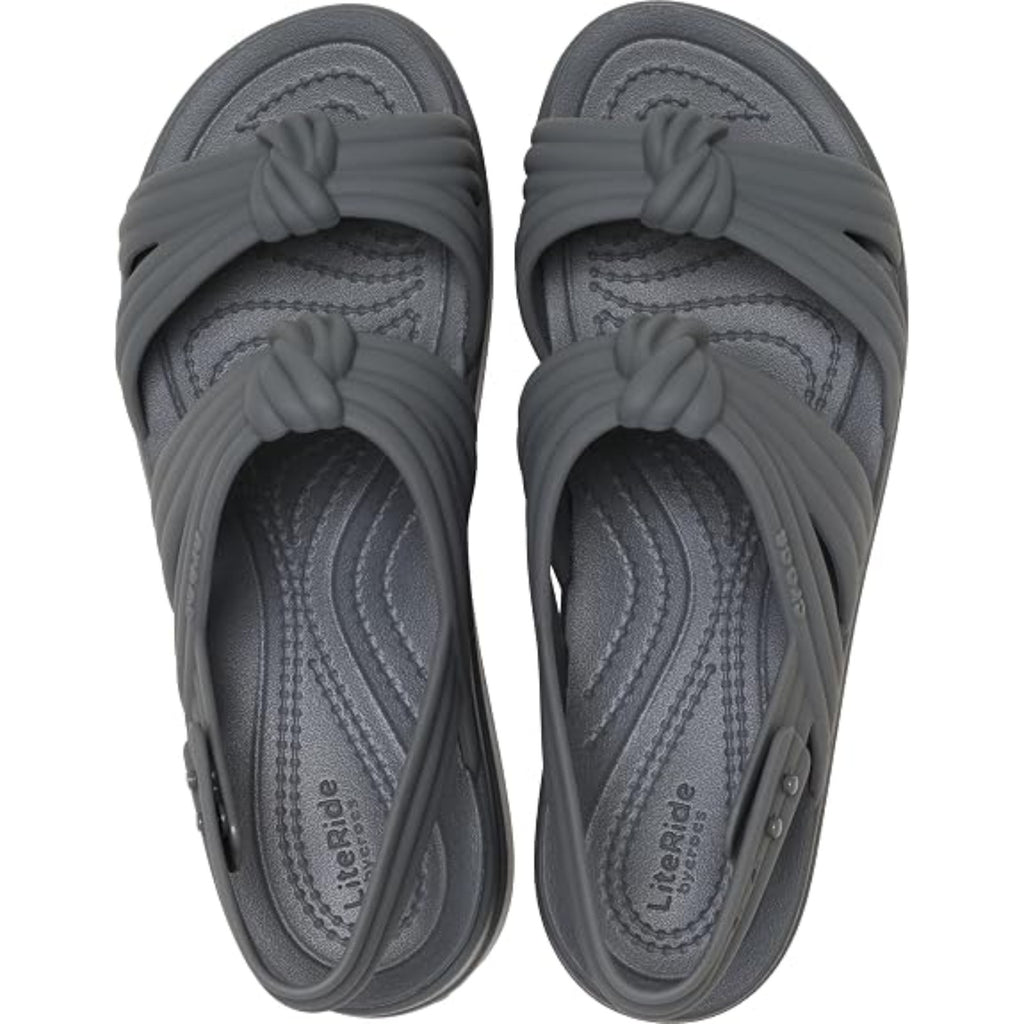 Crocs Women's Brooklyn Low Wedge Sandals (Carbon Knot)