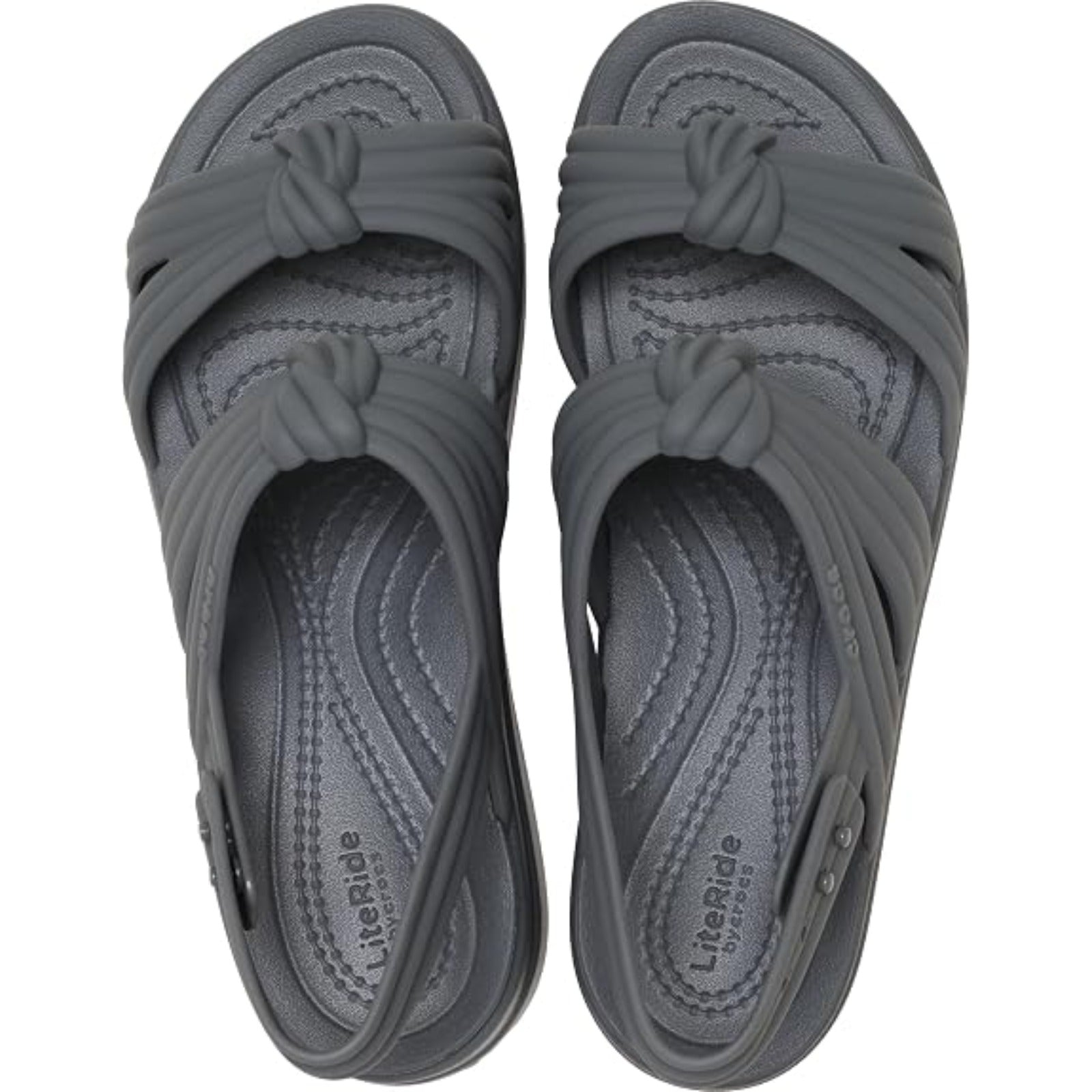 Crocs Women's Brooklyn Low Wedge Sandals (Carbon Knot)