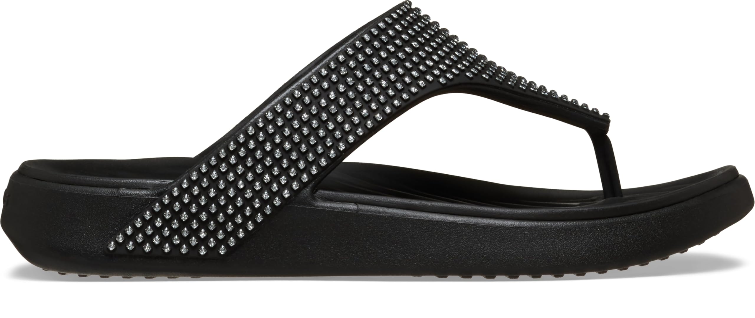 Women's Getaway Triangle Flip Flops (Black Gems)
