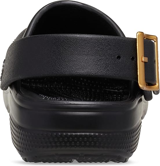 Unisex-Adult Classic Metallic Buckle Clogs（Metallic Black）