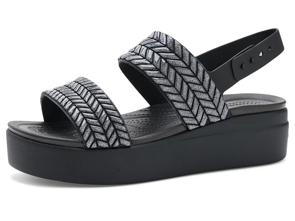 Women's Brooklyn Low Wedge Sandals (Black Sparkle)