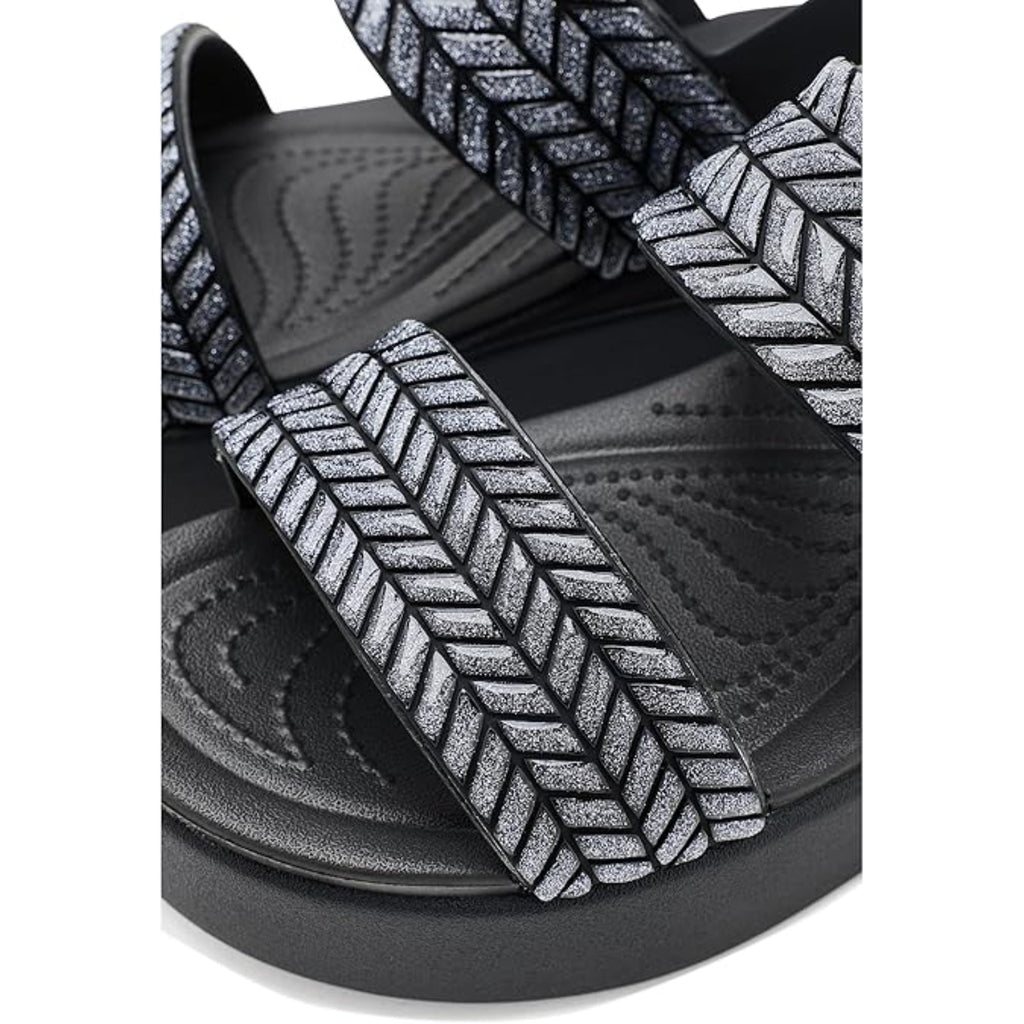Women's Brooklyn Low Wedge Sandals (Black Sparkle)