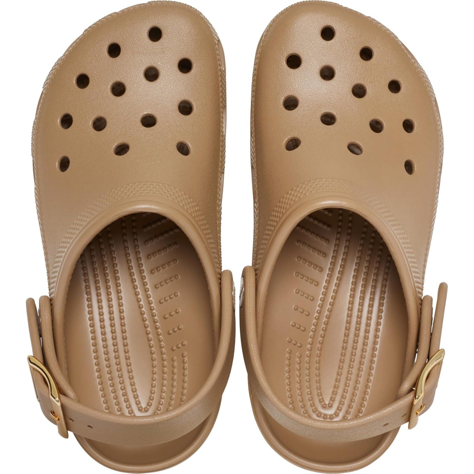 Unisex-Adult Classic Metallic Buckle Clogs Metallic Sepia