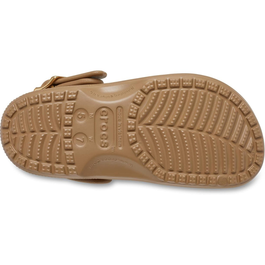 Unisex-Adult Classic Metallic Buckle Clogs Metallic Sepia