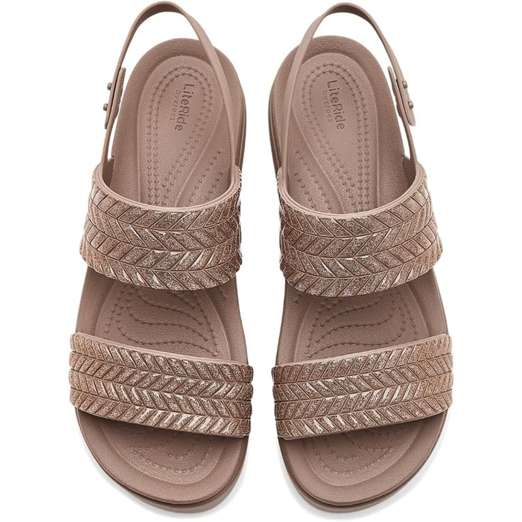 Women's Brooklyn Low Wedge Sandals (Latte Sparkle)