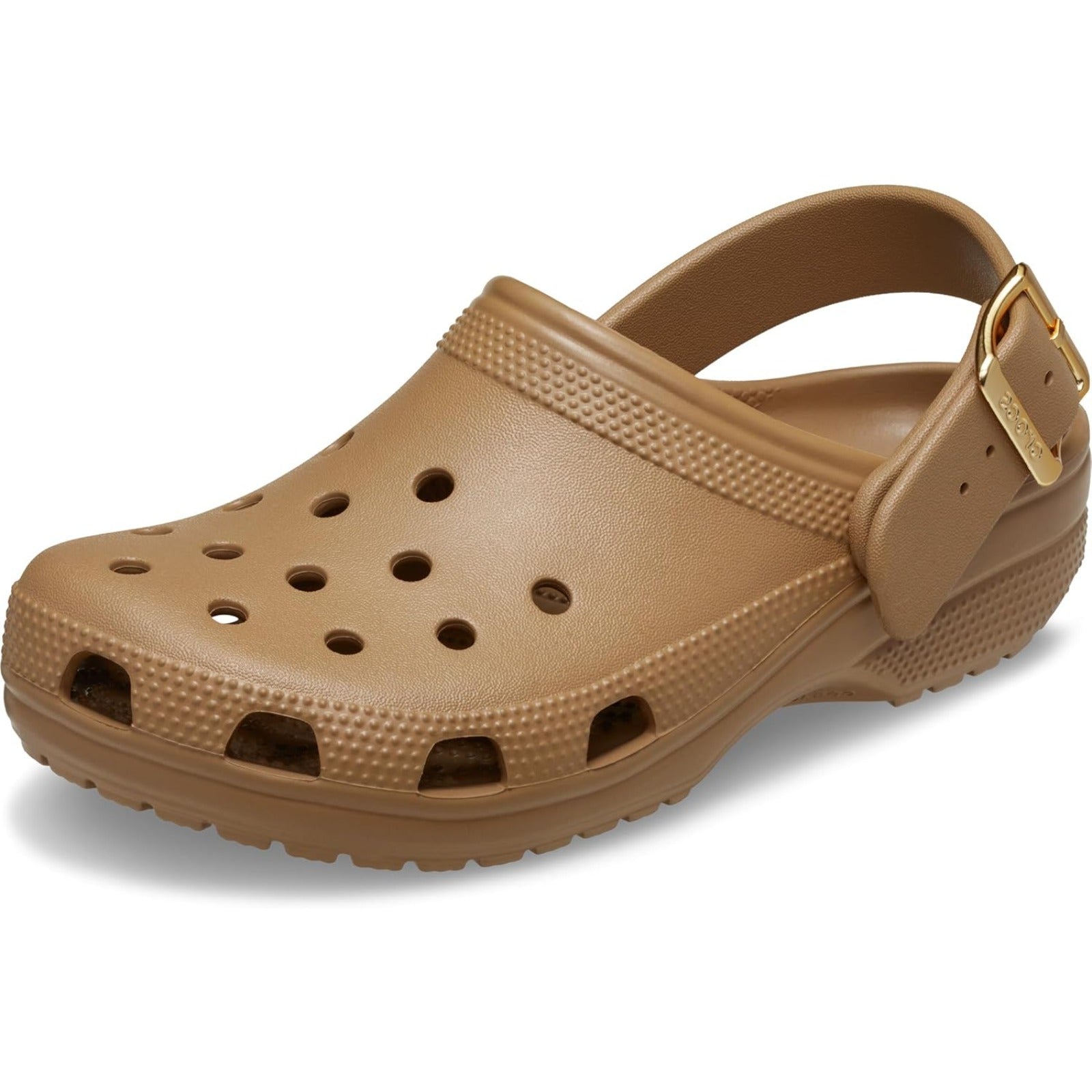 Unisex-Adult Classic Metallic Buckle Clogs Metallic Sepia